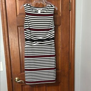 Laundry by Design Black and White Sleeveless Sheath Dress